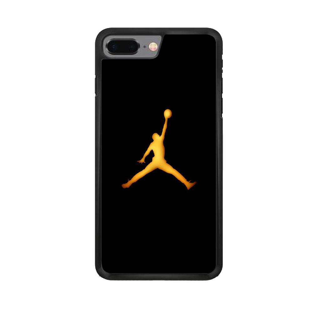 Jordan Logo 006 iPhone 8 Plus Case-Rubber / Black (2D Case)-Xtracase