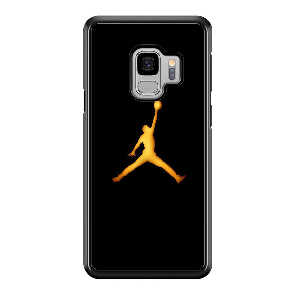 Jordan Logo 006 Samsung Galaxy S9 Case-Rubber / Black (2D Case)-Xtracase