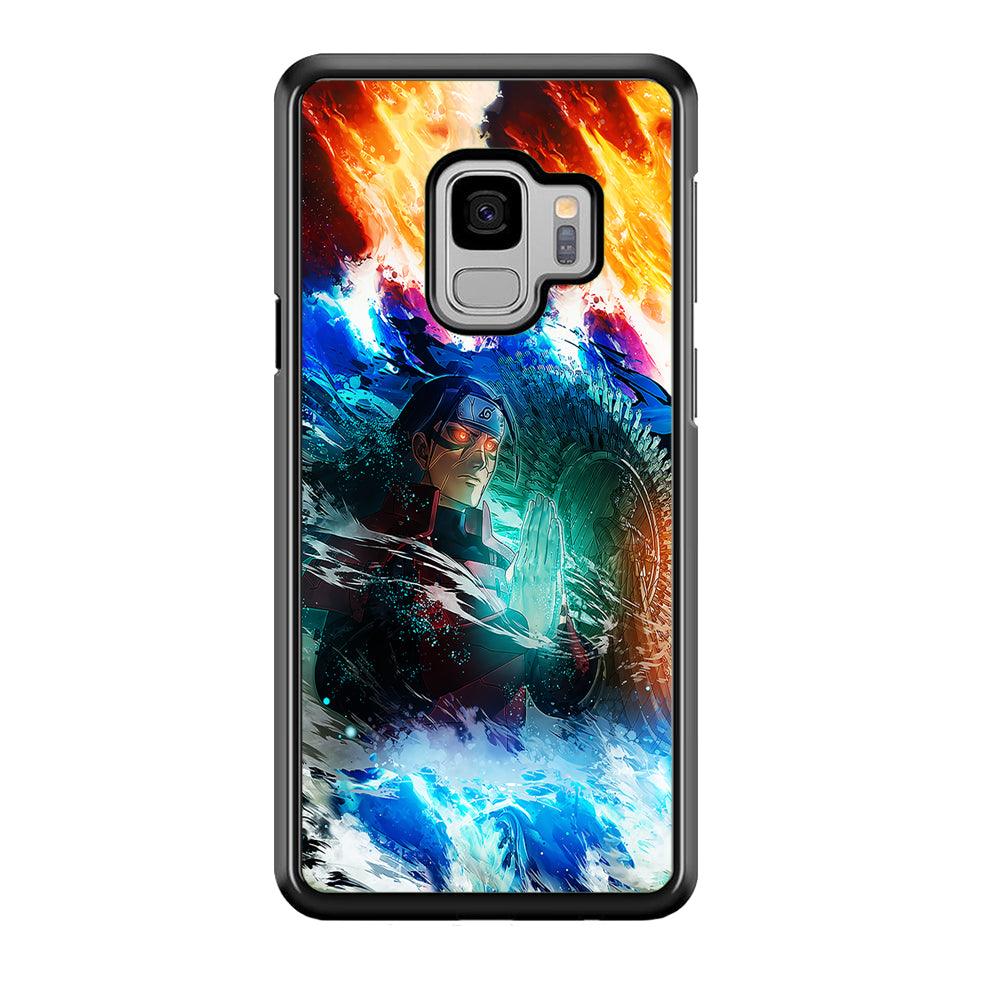 Jutsu Madara Uchiha Samsung Galaxy S9 Case-Rubber / White (2D Case)-Xtracase
