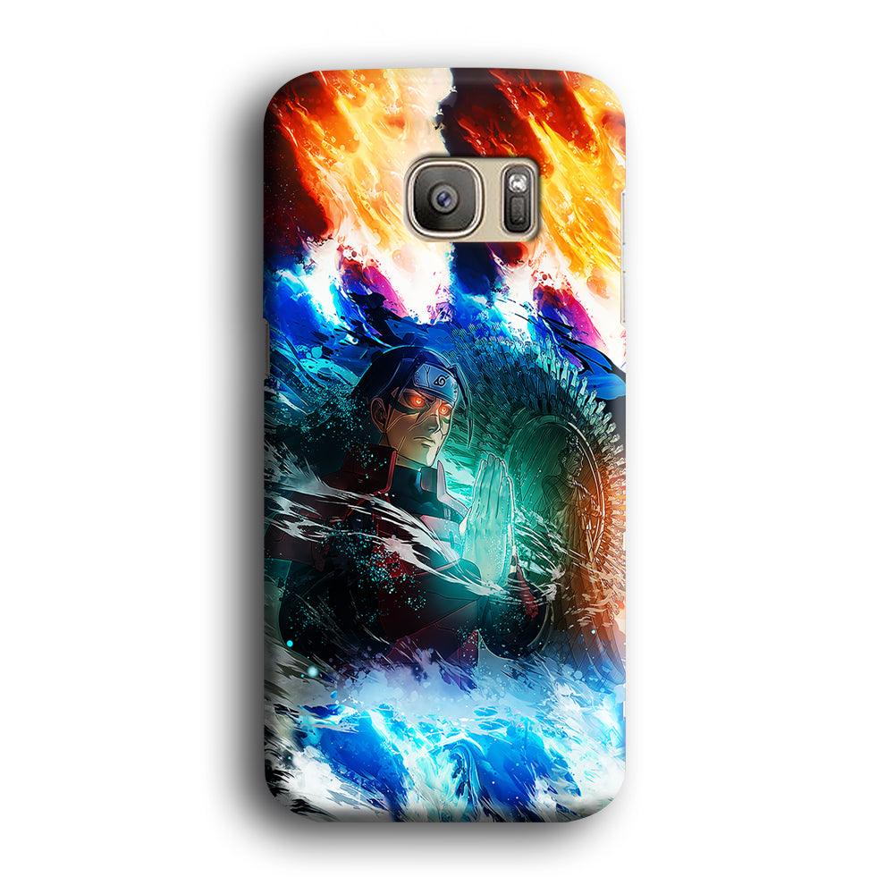 Jutsu Madara Uchiha Samsung Galaxy S7 Edge Case-Plastic / Full Wrap (3D Case)-Xtracase
