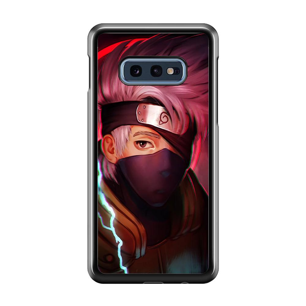 Kakashi Hatake Face Samsung Galaxy S10E Case-Rubber / Black (2D Case)-Xtracase
