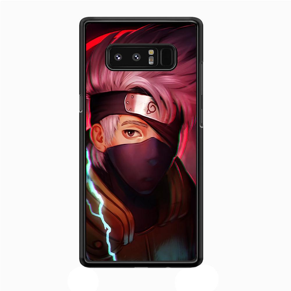Kakashi Hatake Face Samsung Galaxy Note 8 Case-Rubber / White (2D Case)-Xtracase