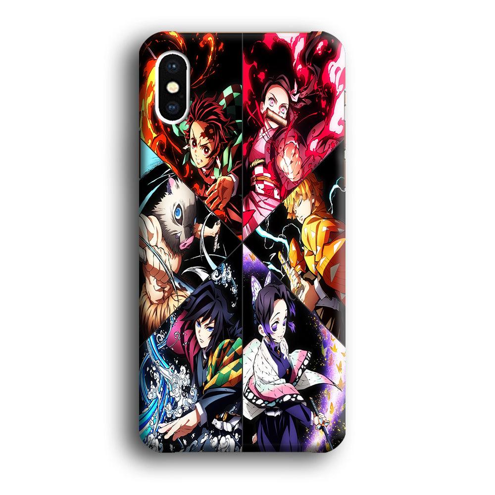Kimetsu no Yaiba Character iPhone Xs Case-Plastic / Full Wrap (3D Case)-Xtracase