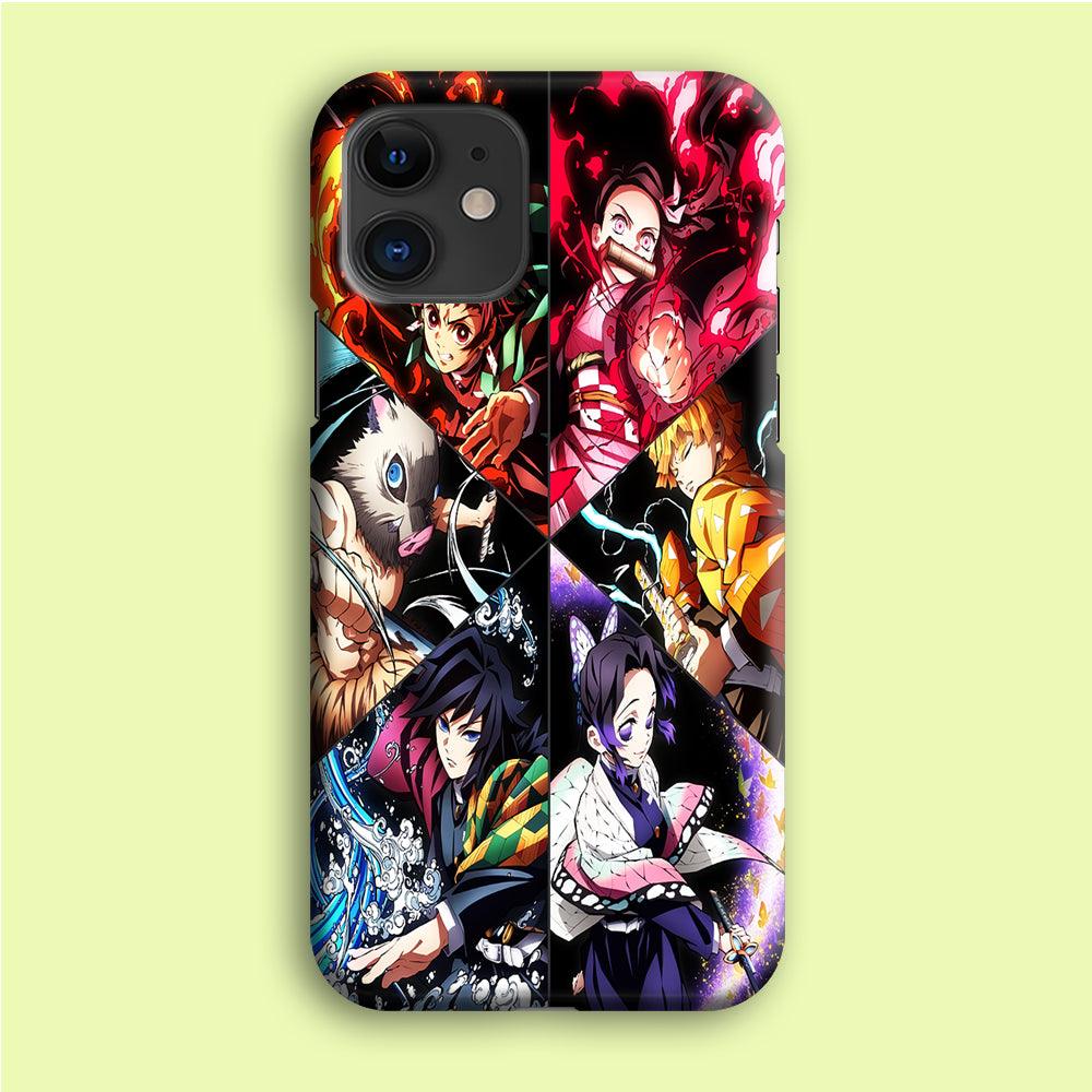 Kimetsu no Yaiba Character iPhone 12 Mini Case-Plastic / Full Wrap (3D Case)-Xtracase