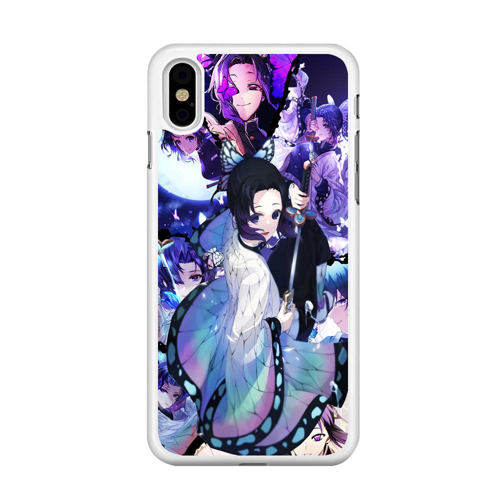 Kimetsu no Yaiba Nezuko Aesthetic iPhone Xs Case-Rubber / White (2D Case)-Xtracase