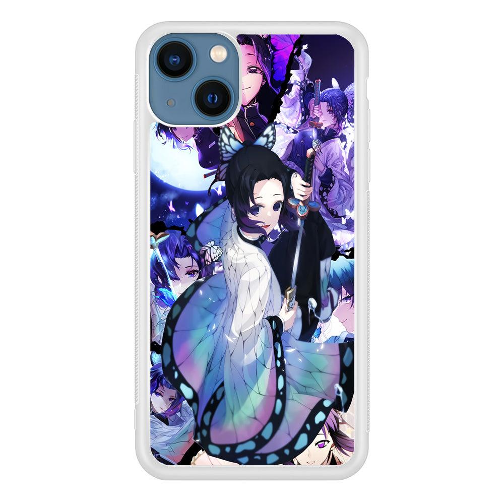 Kimetsu no Yaiba Nezuko Aesthetic iPhone 13 Mini Case-Rubber / White (2D Case)-Xtracase