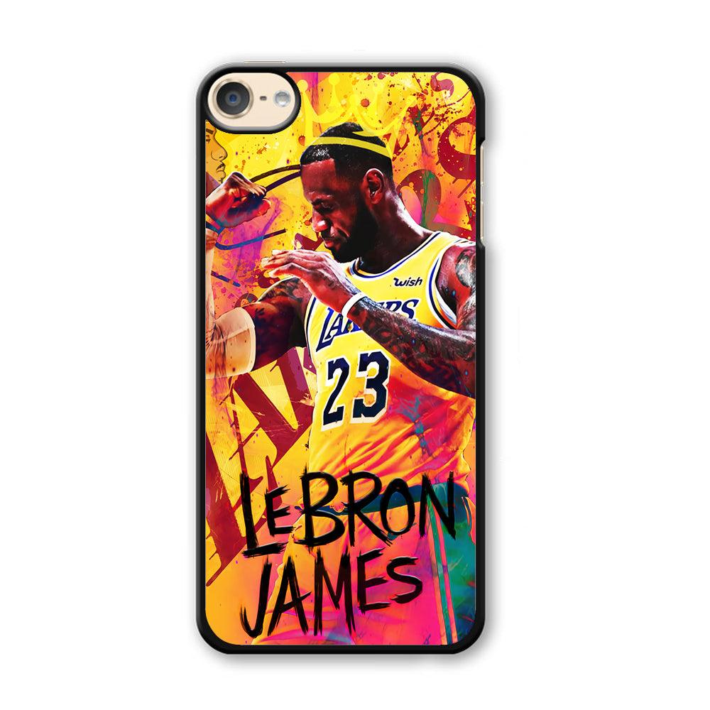 King James Lakers iPod Touch 6 Case-Plastic / White (2D Case)-Xtracase