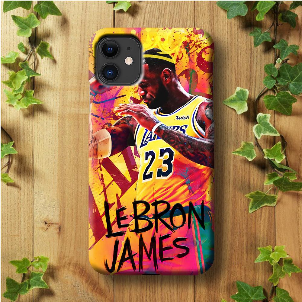 King James Lakers iPhone 11 Case-Plastic / Full Wrap (3D Case)-Xtracase