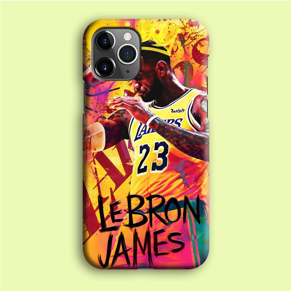 King James Lakers iPhone 12 Pro Case-Plastic / Full Wrap (3D Case)-Xtracase