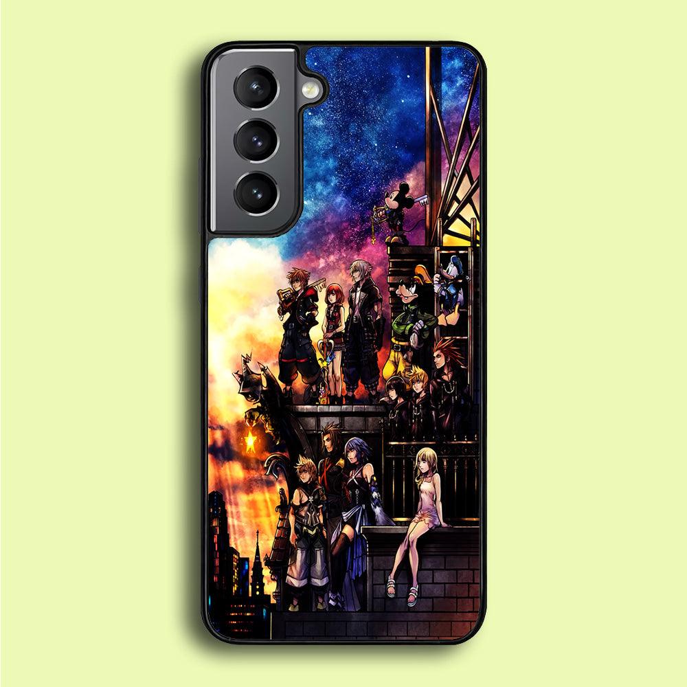 Kingdom Hearts Characters Samsung Galaxy S21 Plus Case-Rubber / White (2D Case)-Xtracase