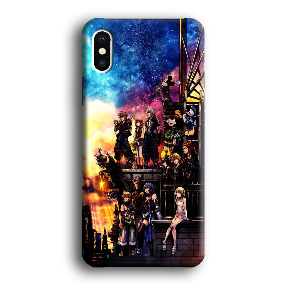 Kingdom Hearts Characters iPhone Xs Case-Plastic / Full Wrap (3D Case)-Xtracase
