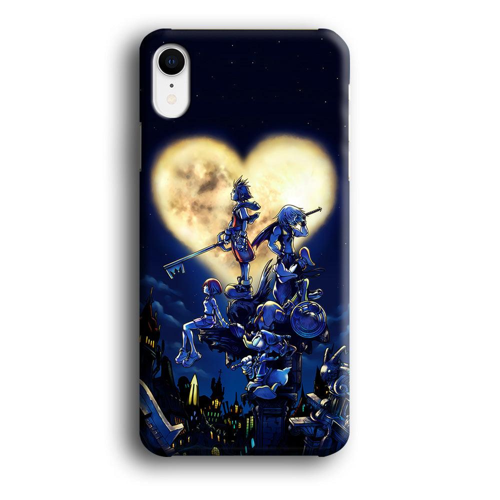 Kingdom Hearts Heart Moon iPhone XR Case-Plastic / Full Wrap (3D Case)-Xtracase