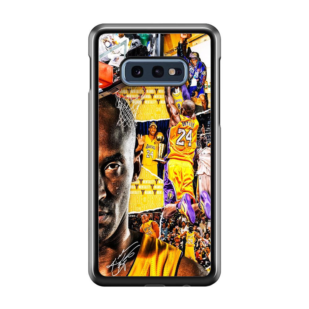 Kobe Bryant Aesthetic Samsung Galaxy S10E Case-Rubber / White (2D Case)-Xtracase