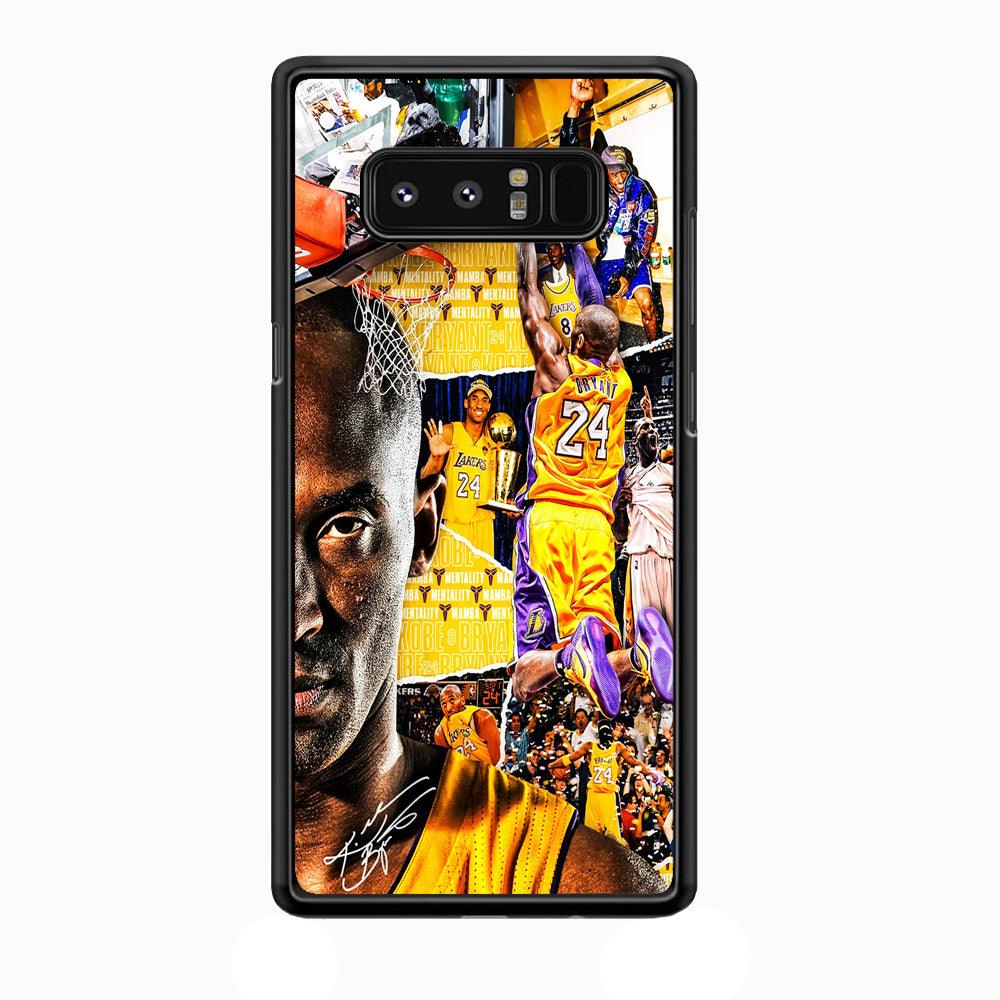 Kobe Bryant Aesthetic Samsung Galaxy Note 8 Case-Rubber / White (2D Case)-Xtracase