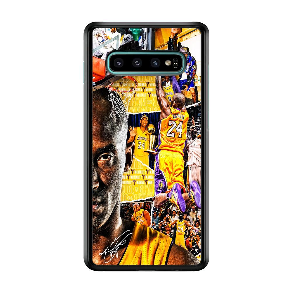 Kobe Bryant Aesthetic Samsung Galaxy S10 Case-Rubber / White (2D Case)-Xtracase