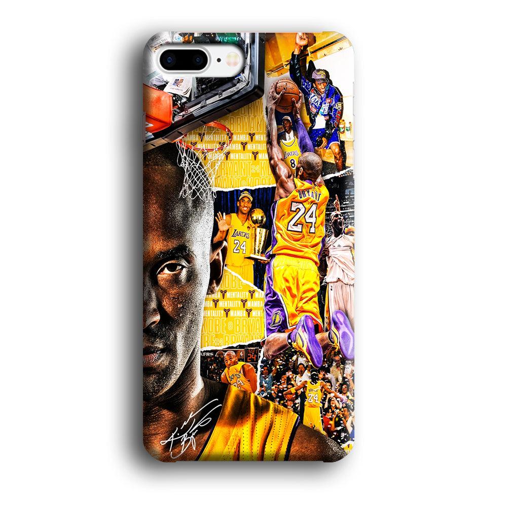 Kobe Bryant Aesthetic iPhone 8 Plus Case-Plastic / Full Wrap (3D Case)-Xtracase