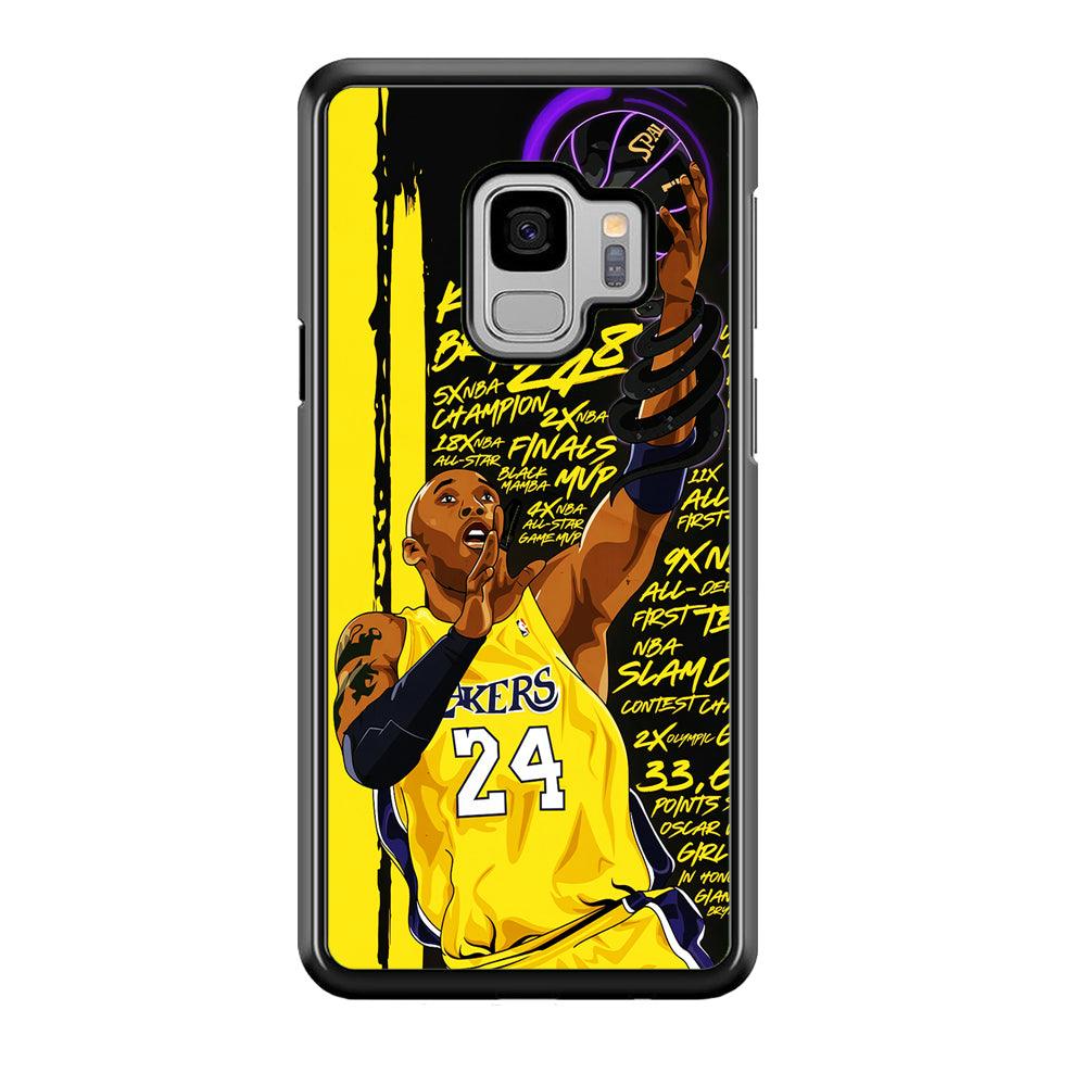 Kobe Bryant Lakers NBA Samsung Galaxy S9 Case-Rubber / Black (2D Case)-Xtracase