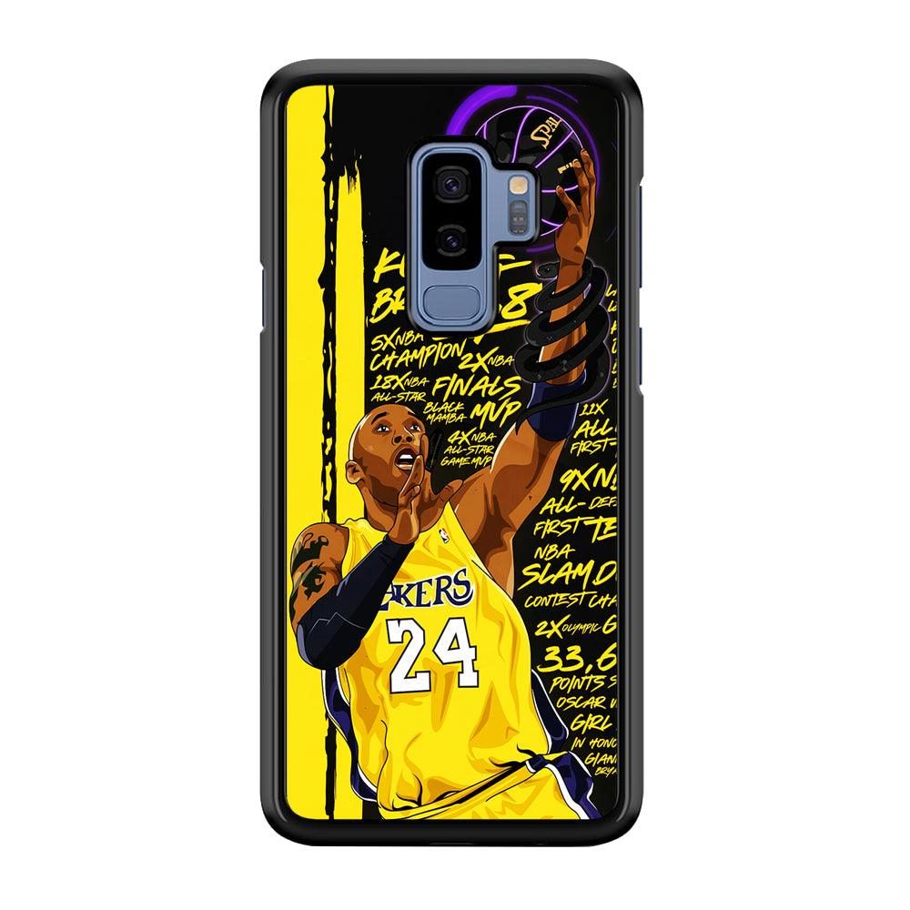 Kobe Bryant Lakers NBA Samsung Galaxy S9 Plus Case-Rubber / Black (2D Case)-Xtracase