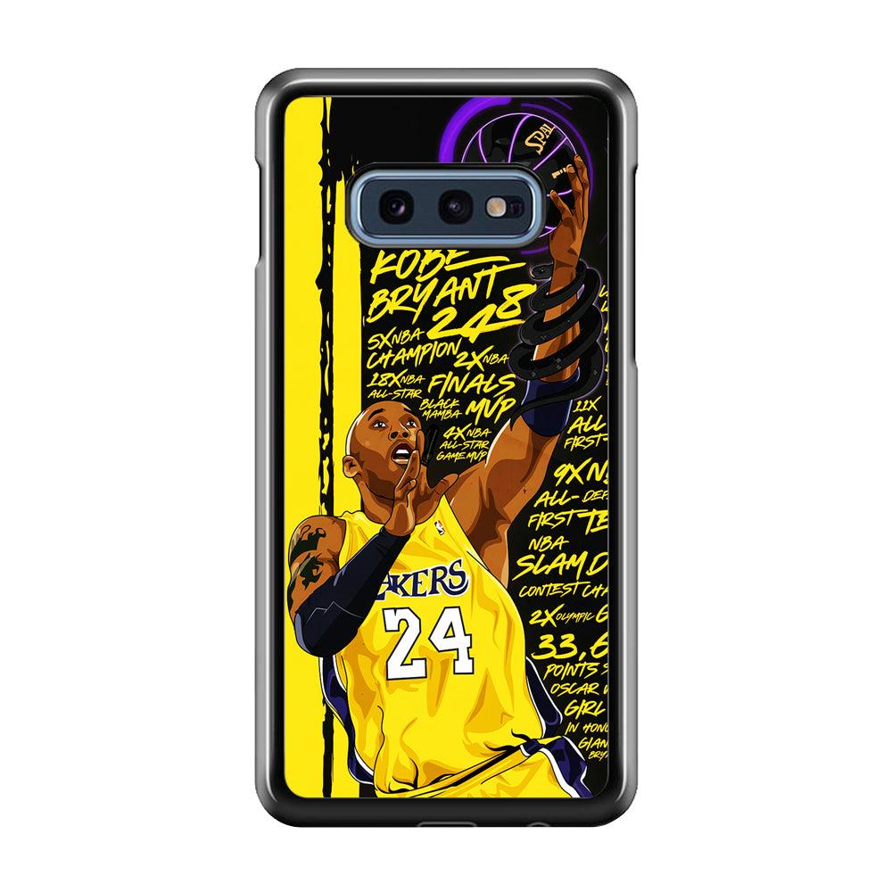 Kobe Bryant Lakers NBA Samsung Galaxy S10E Case-Rubber / Black (2D Case)-Xtracase