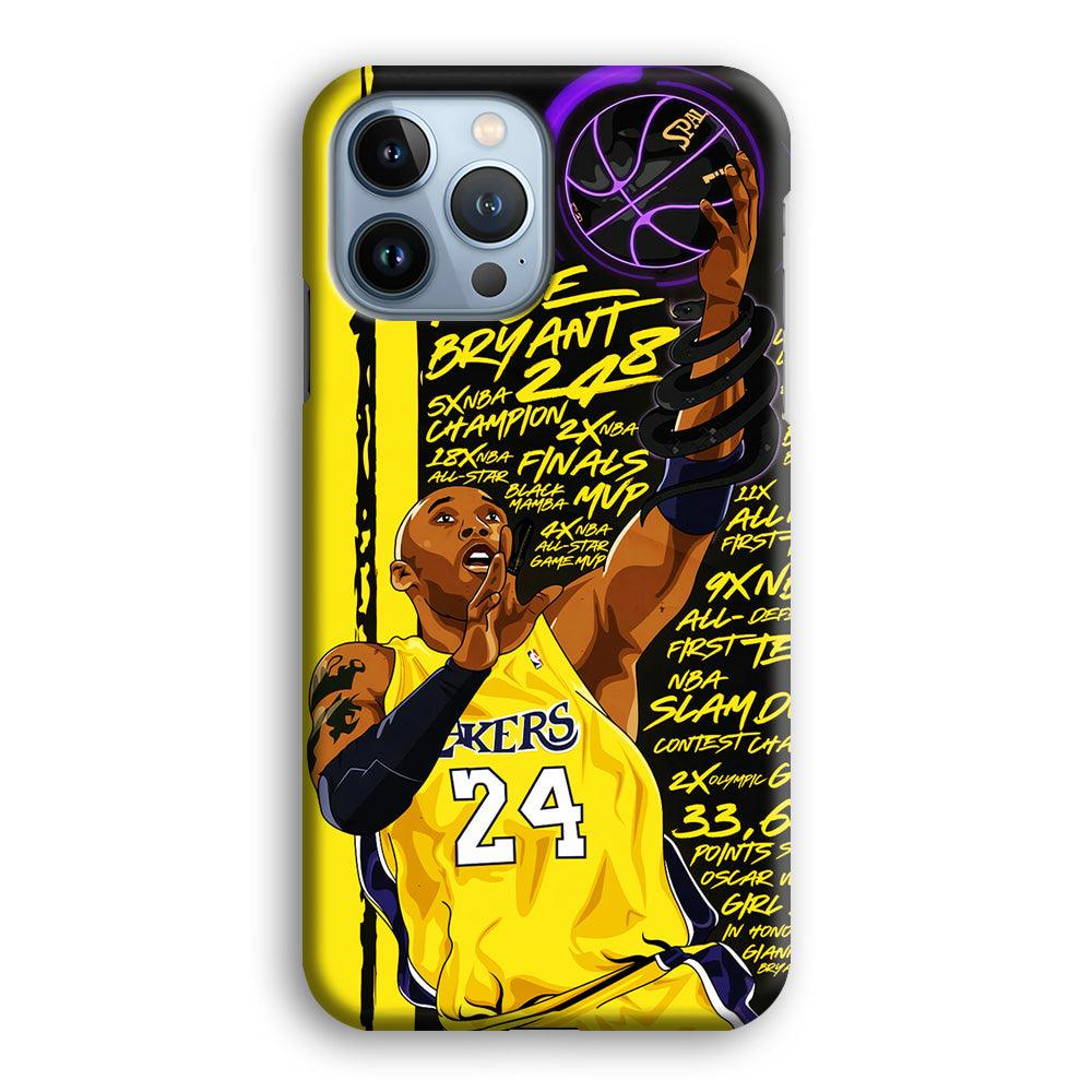 Kobe Bryant Lakers NBA iPhone 13 Pro Case-Plastic / Full Wrap (3D Case)-Xtracase