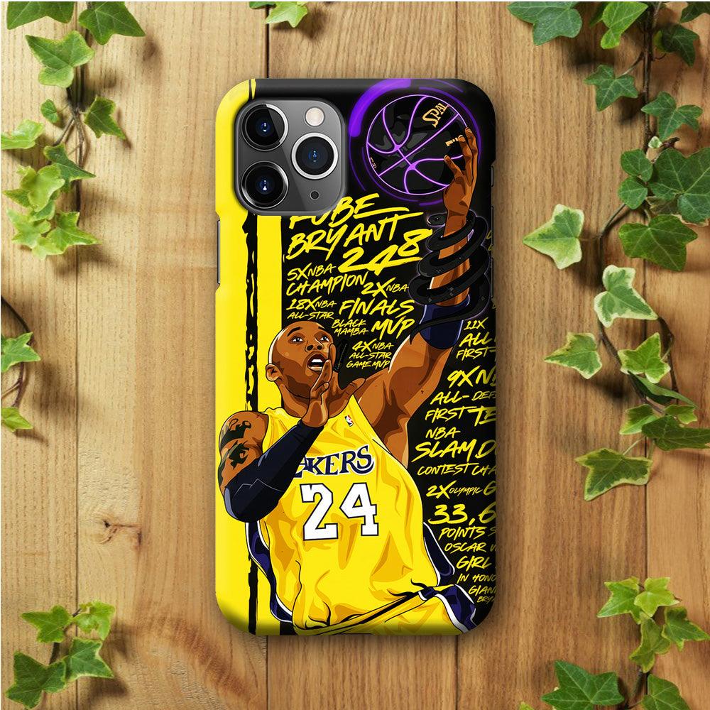 Kobe Bryant Lakers NBA iPhone 11 Pro Max Case-Plastic / Full Wrap (3D Case)-Xtracase