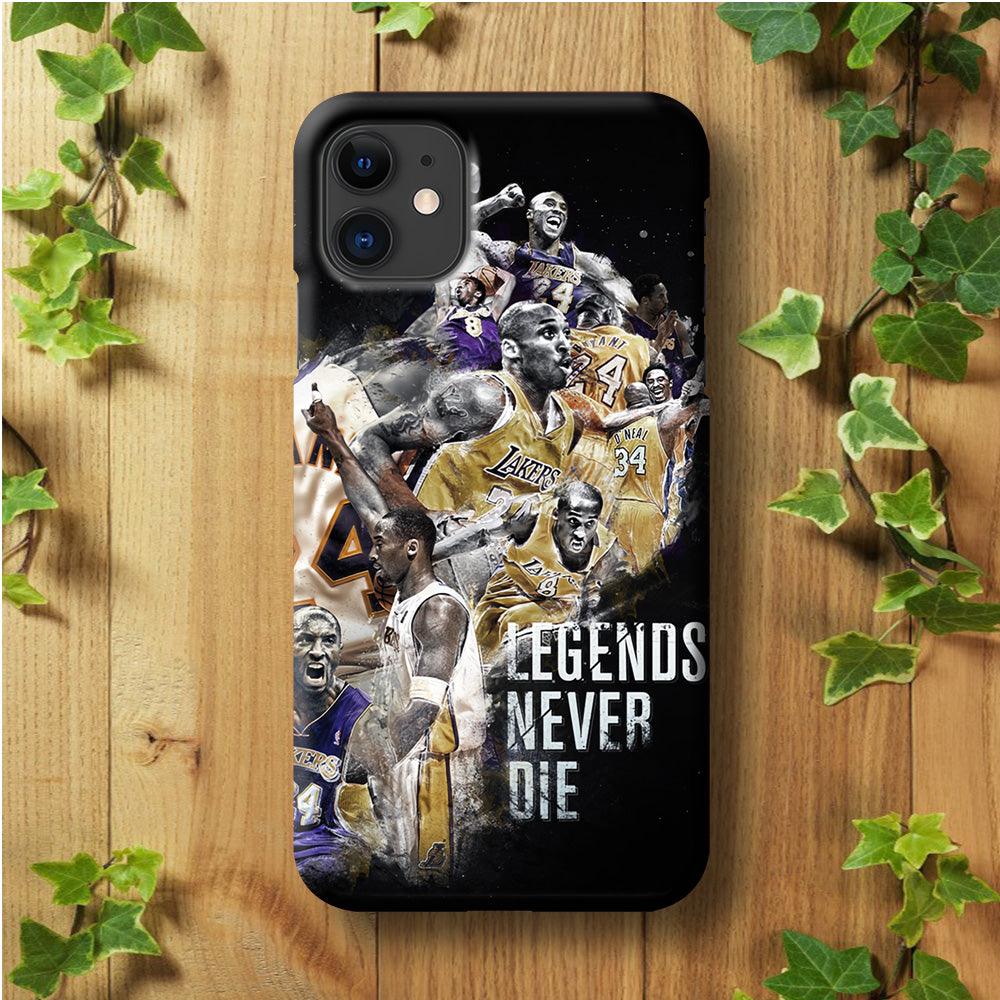 Kobe Bryant Legends Never Die iPhone 11 Case-Plastic / Full Wrap (3D Case)-Xtracase