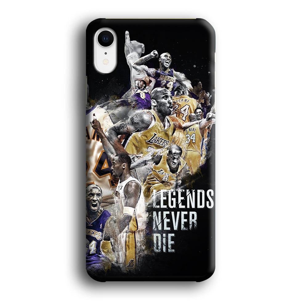 Kobe Bryant Legends Never Die iPhone XR Case-Plastic / Full Wrap (3D Case)-Xtracase