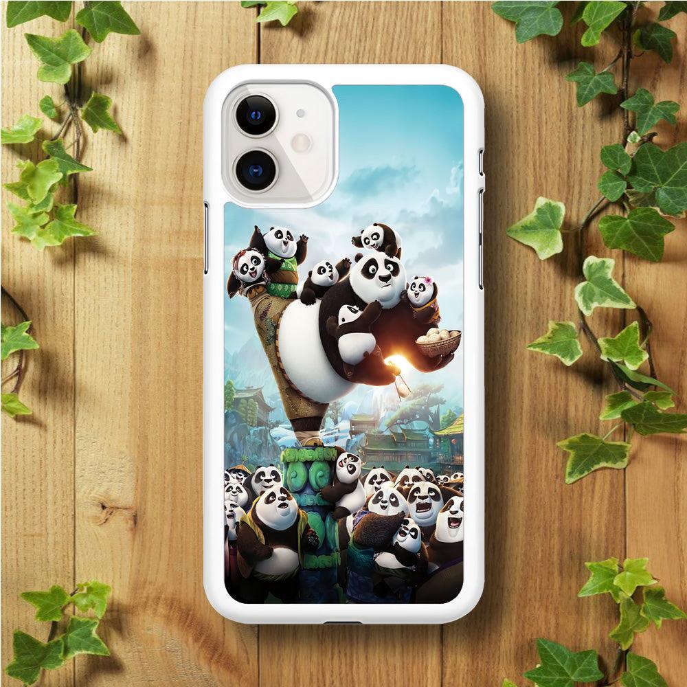 Kung Fu Panda 002 iPhone 11 Case-Rubber / White (2D Case)-Xtracase