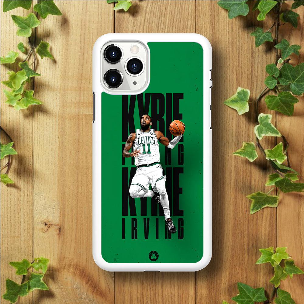 Kyrie Irving Celtics iPhone 11 Pro Case-Rubber / White (2D Case)-Xtracase