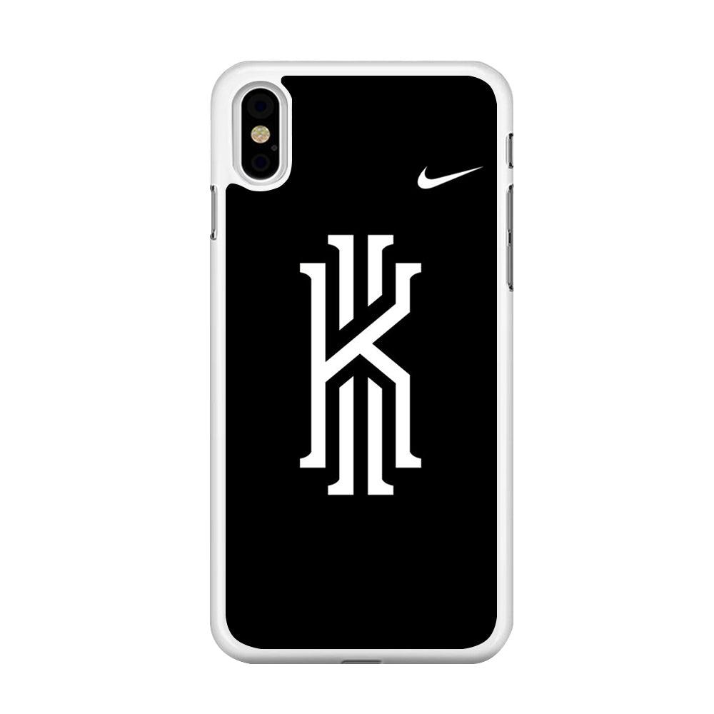 Kyrie Irving Logo 001 iPhone Xs Max Case-Rubber / White (2D Case)-Xtracase