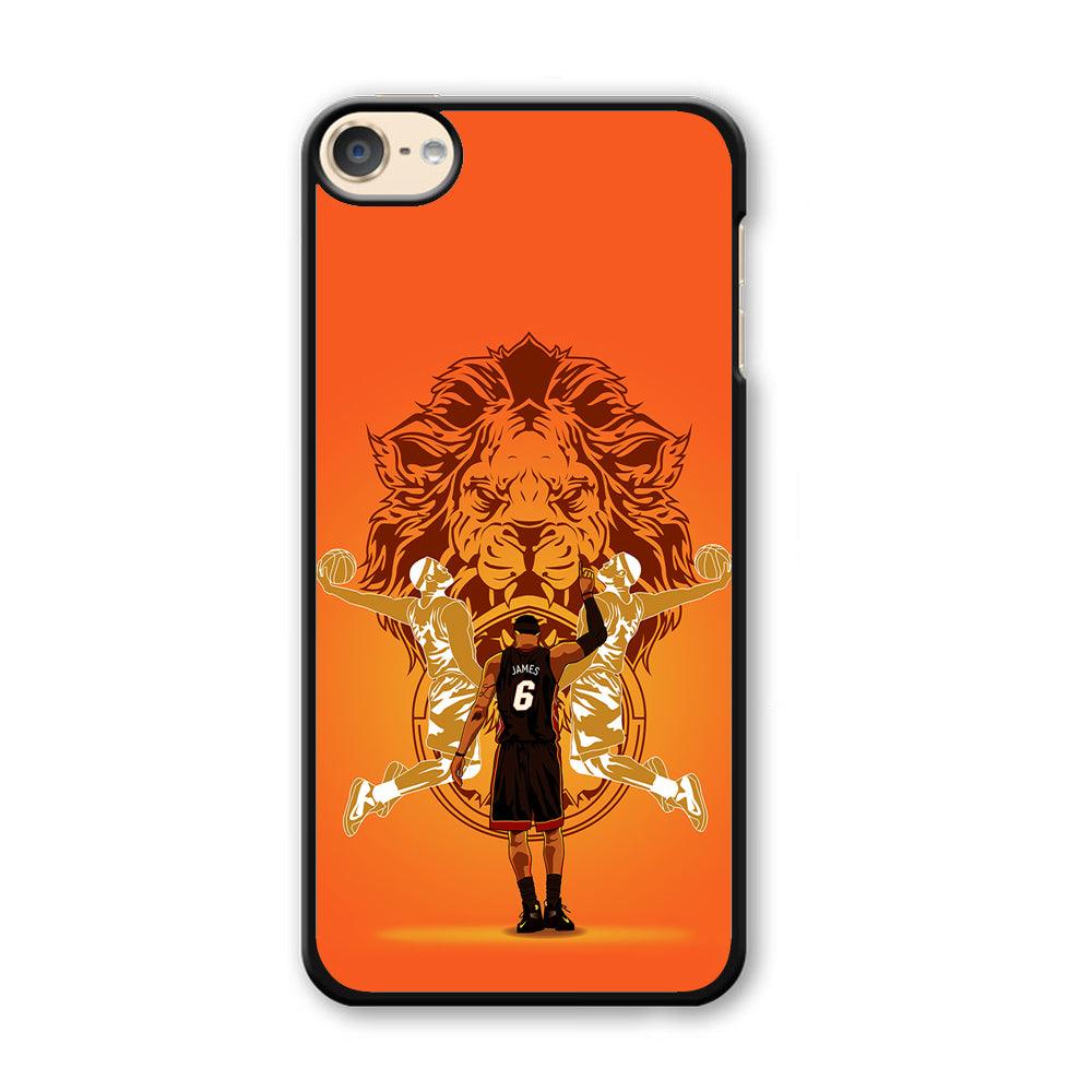 Lebron James Lion Logo iPod Touch 6 Case-Plastic / White (2D Case)-Xtracase