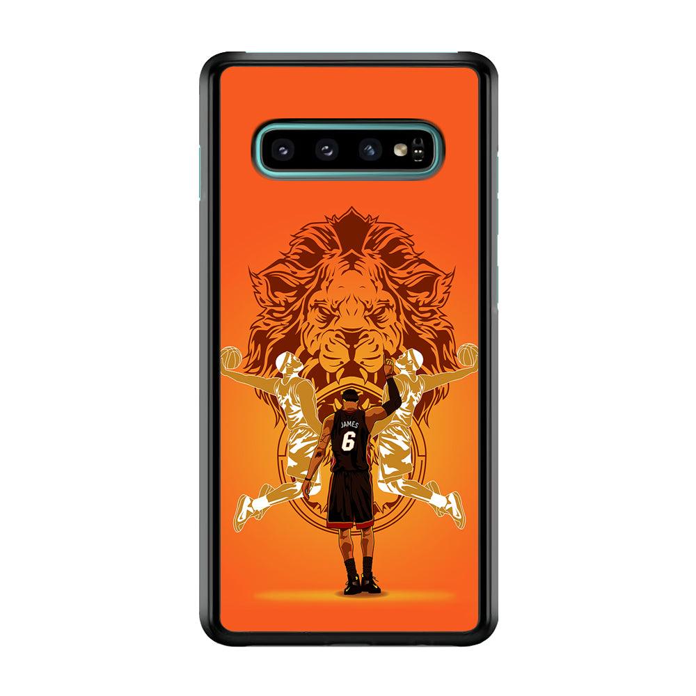 Lebron James Lion Logo Samsung Galaxy S10 Case-Plastic / Full Wrap (3D Case)-Xtracase