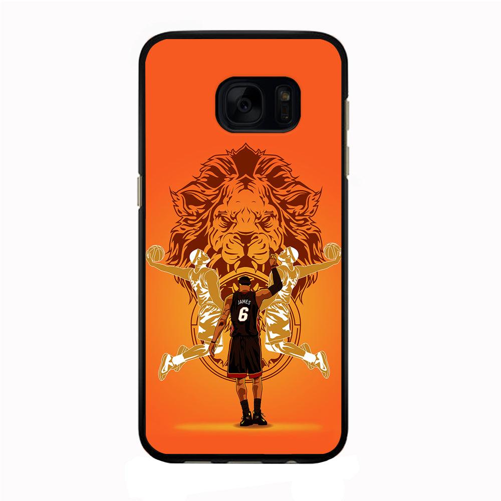 Lebron James Lion Logo Samsung Galaxy S7 Edge Case-Plastic / Full Wrap (3D Case)-Xtracase