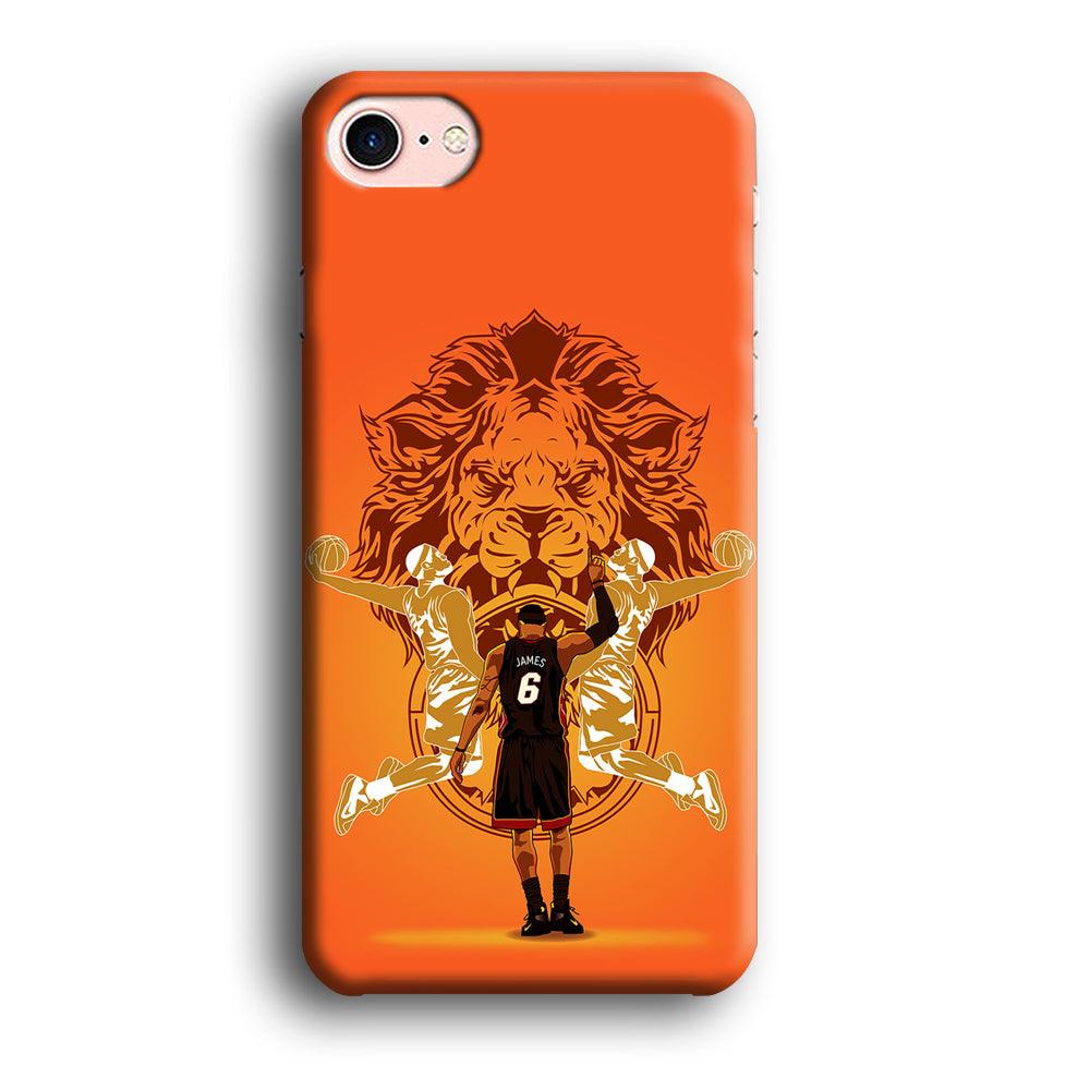 Lebron James Lion Logo iPhone SE 2020 Case-Plastic / Full Wrap (3D Case)-Xtracase