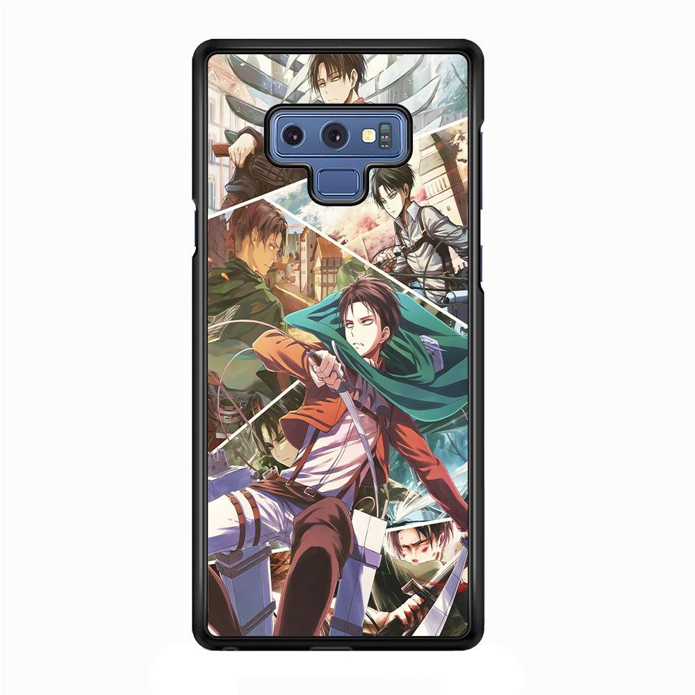Levi Ackerman Collage Samsung Galaxy Note 9 Case-Rubber / Black (2D Case)-Xtracase