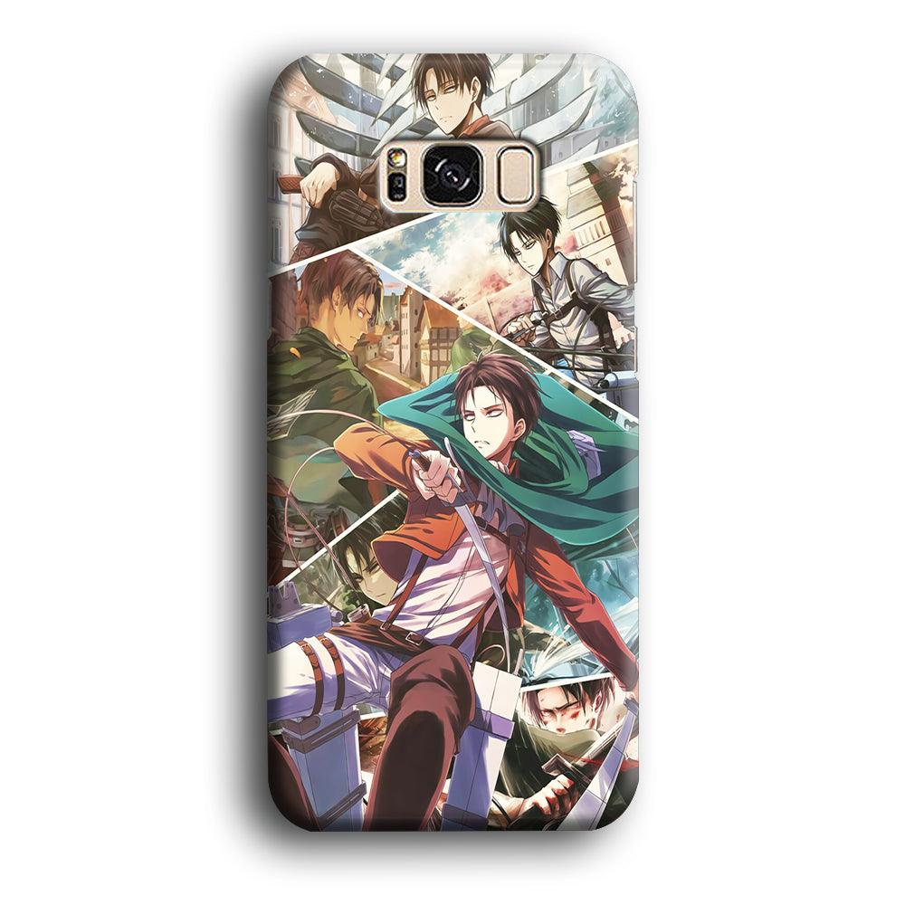 Levi Ackerman Collage Samsung Galaxy S8 Case-Plastic / Full Wrap (3D Case)-Xtracase