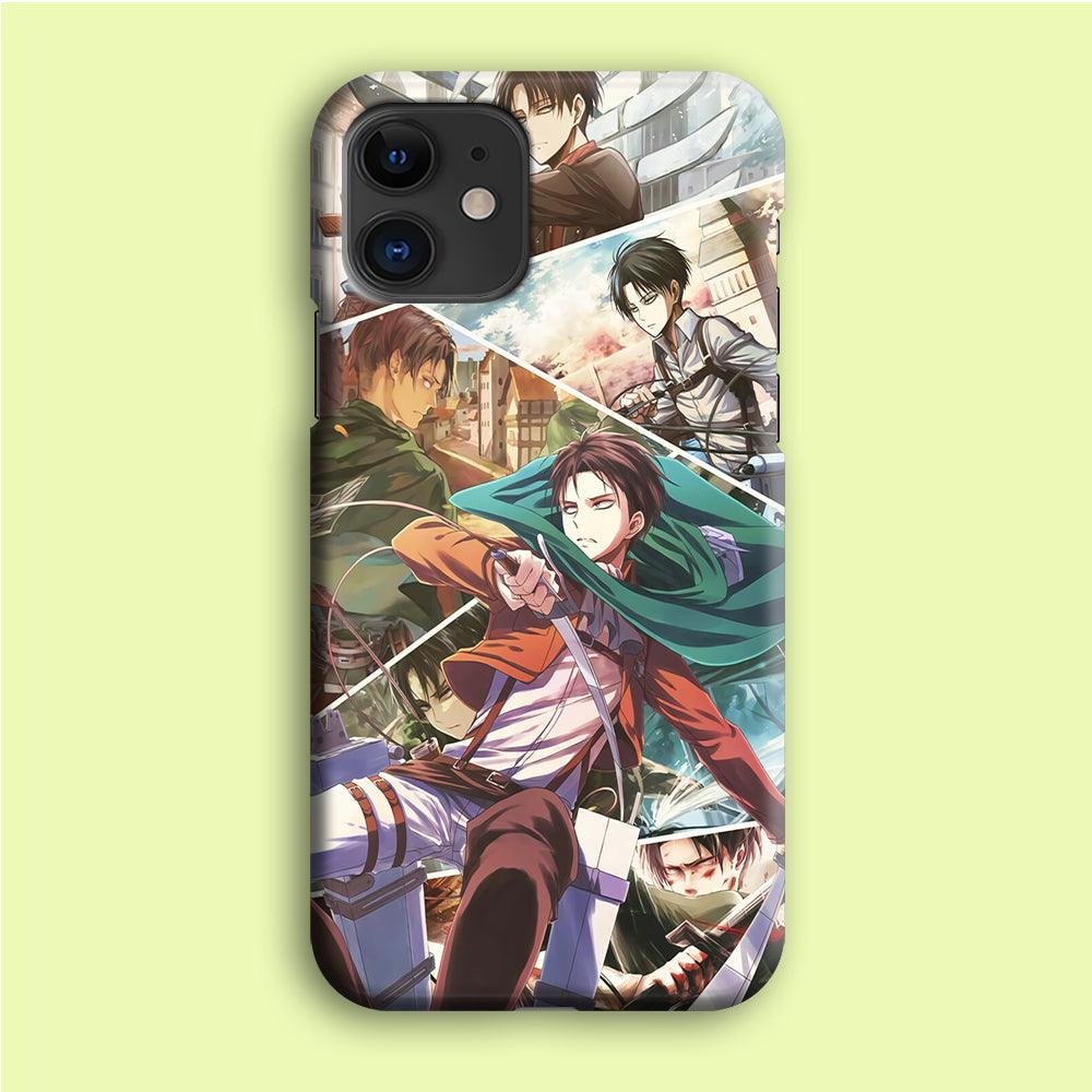 Levi Ackerman Collage iPhone 12 Mini Case-Plastic / Full Wrap (3D Case)-Xtracase