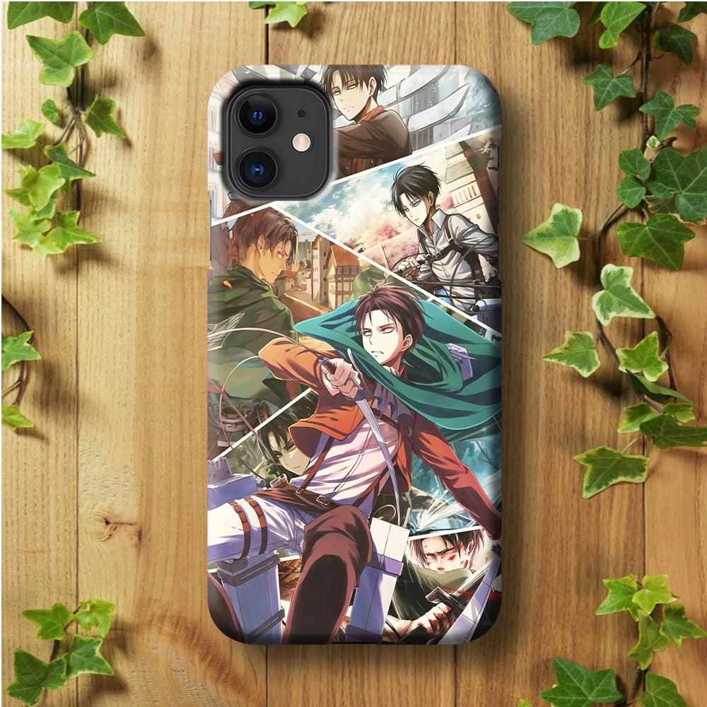 Levi Ackerman Collage iPhone 11 Case-Plastic / Full Wrap (3D Case)-Xtracase