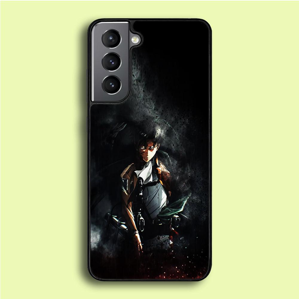 Levi Ackerman Shingeki no Kyojin Samsung Galaxy A16 Case-Rubber / Black (2D Case)-Xtracase