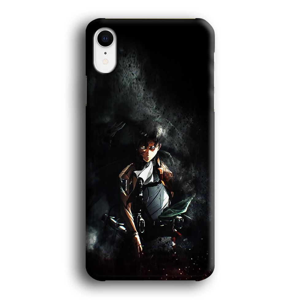 Levi Ackerman Shingeki no Kyojin iPhone XR Case-Plastic / Full Wrap (3D Case)-Xtracase