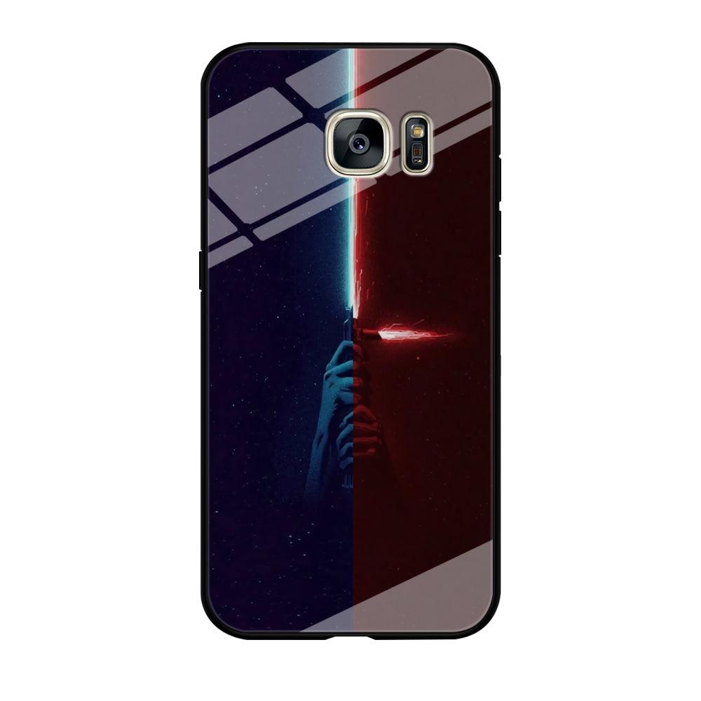 Lightsaber Blue Red Star Wars Samsung Galaxy S7 Edge Case-Tempered Glass Case-Xtracase