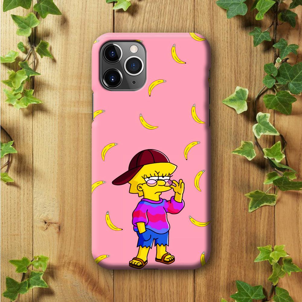 Lisa Simpson Banana iPhone 11 Pro Case-Plastic / Full Wrap (3D Case)-Xtracase