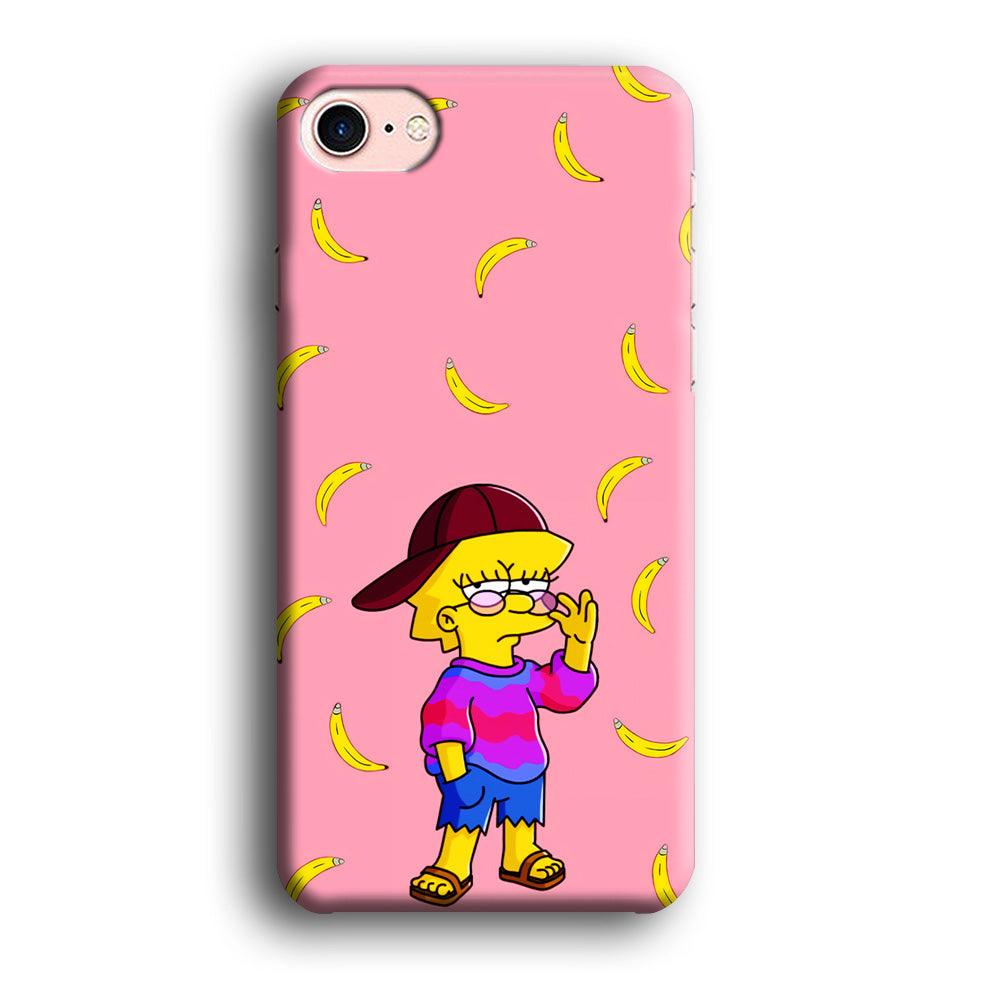 Lisa Simpson Banana iPhone 7 Case-Plastic / Full Wrap (3D Case)-Xtracase