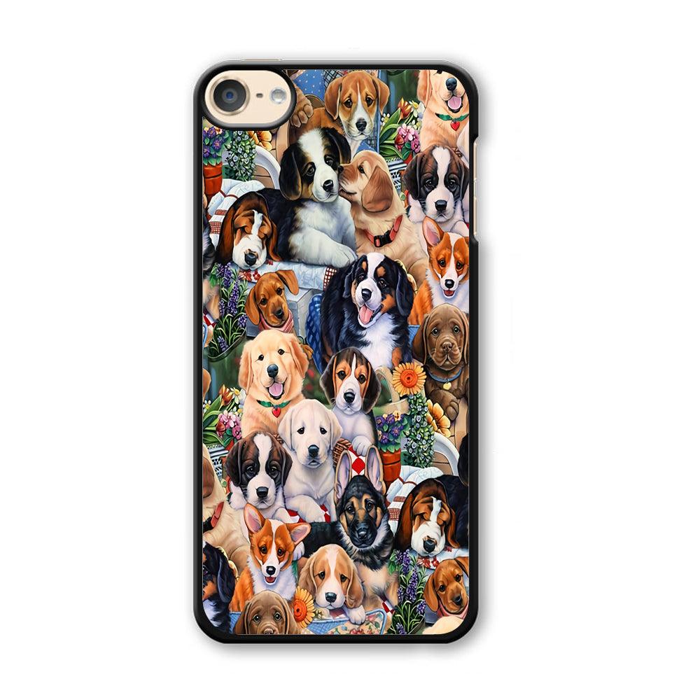 Lots of Cute Dogs iPod Touch 6 Case-Plastic / Full Wrap (3D Case)-Xtracase