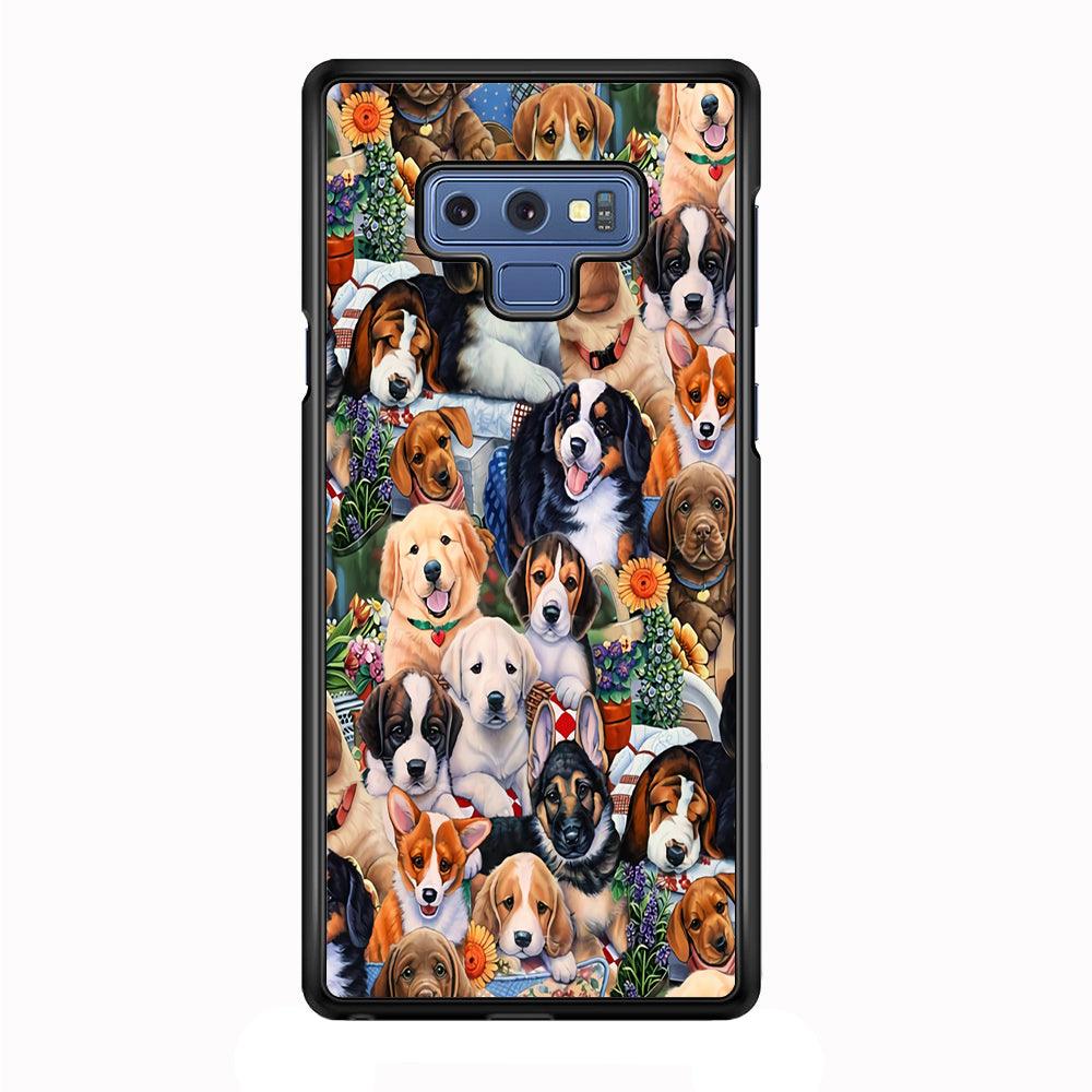 Lots of Cute Dogs Samsung Galaxy Note 9 Case-Plastic / Full Wrap (3D Case)-Xtracase