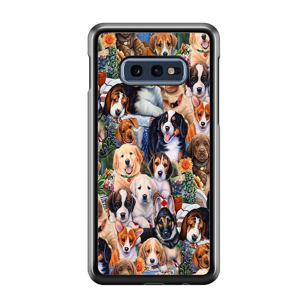 Lots of Cute Dogs Samsung Galaxy S10E Case-Plastic / Full Wrap (3D Case)-Xtracase