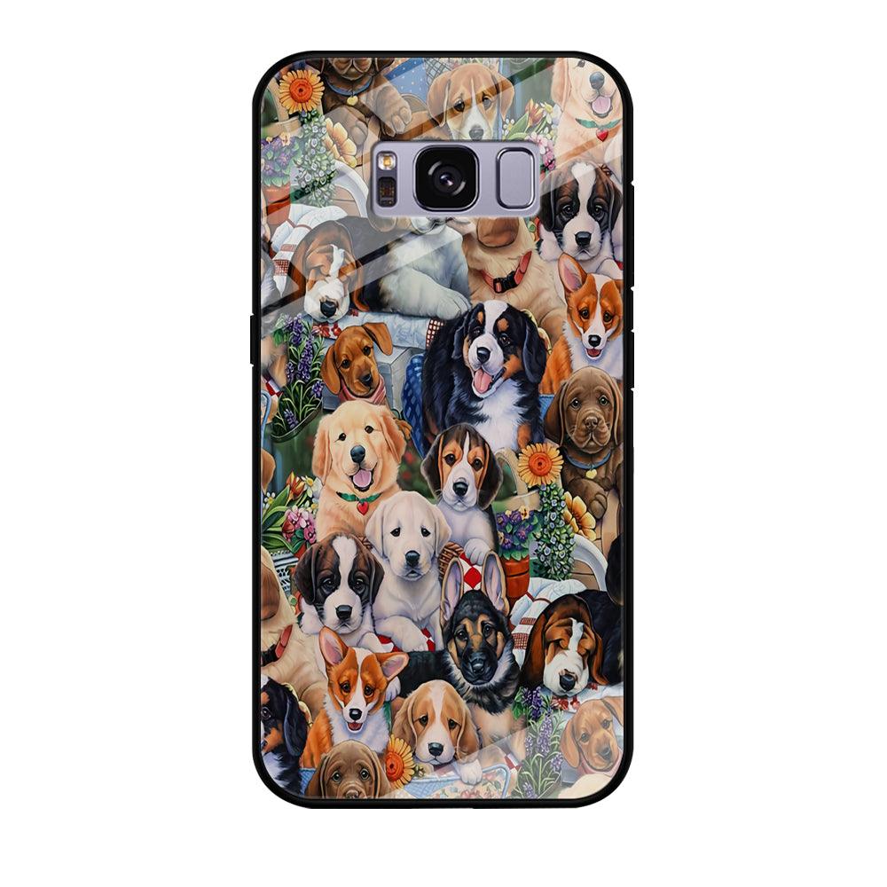 Lots of Cute Dogs Samsung Galaxy S8 Case-Tempered Glass Case-Xtracase
