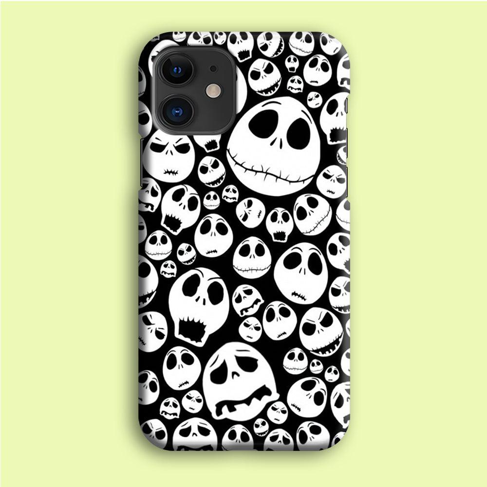 Lots of Face Doodle iPhone 12 Mini Case-Plastic / Full Wrap (3D Case)-Xtracase