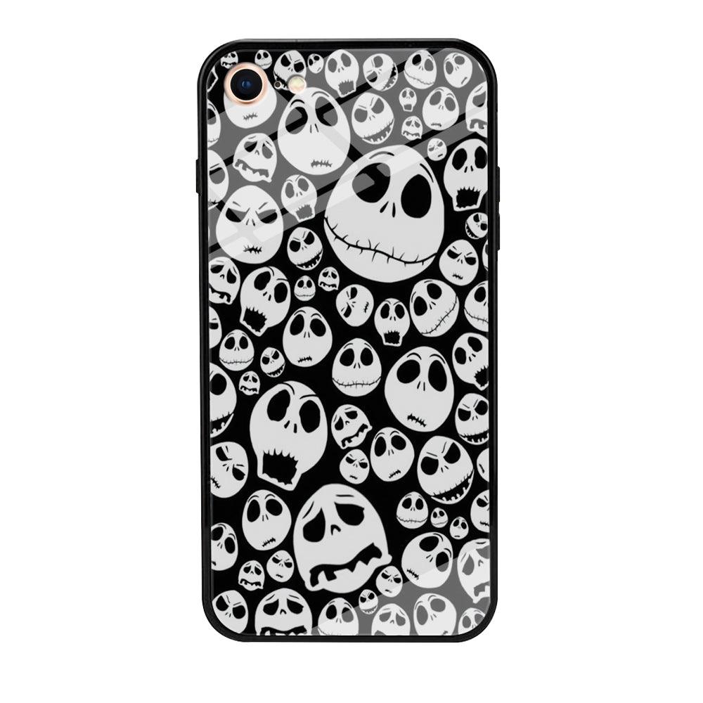 Lots of Face Doodle iPhone 8 Plus Case-Tempered Glass Case-Xtracase
