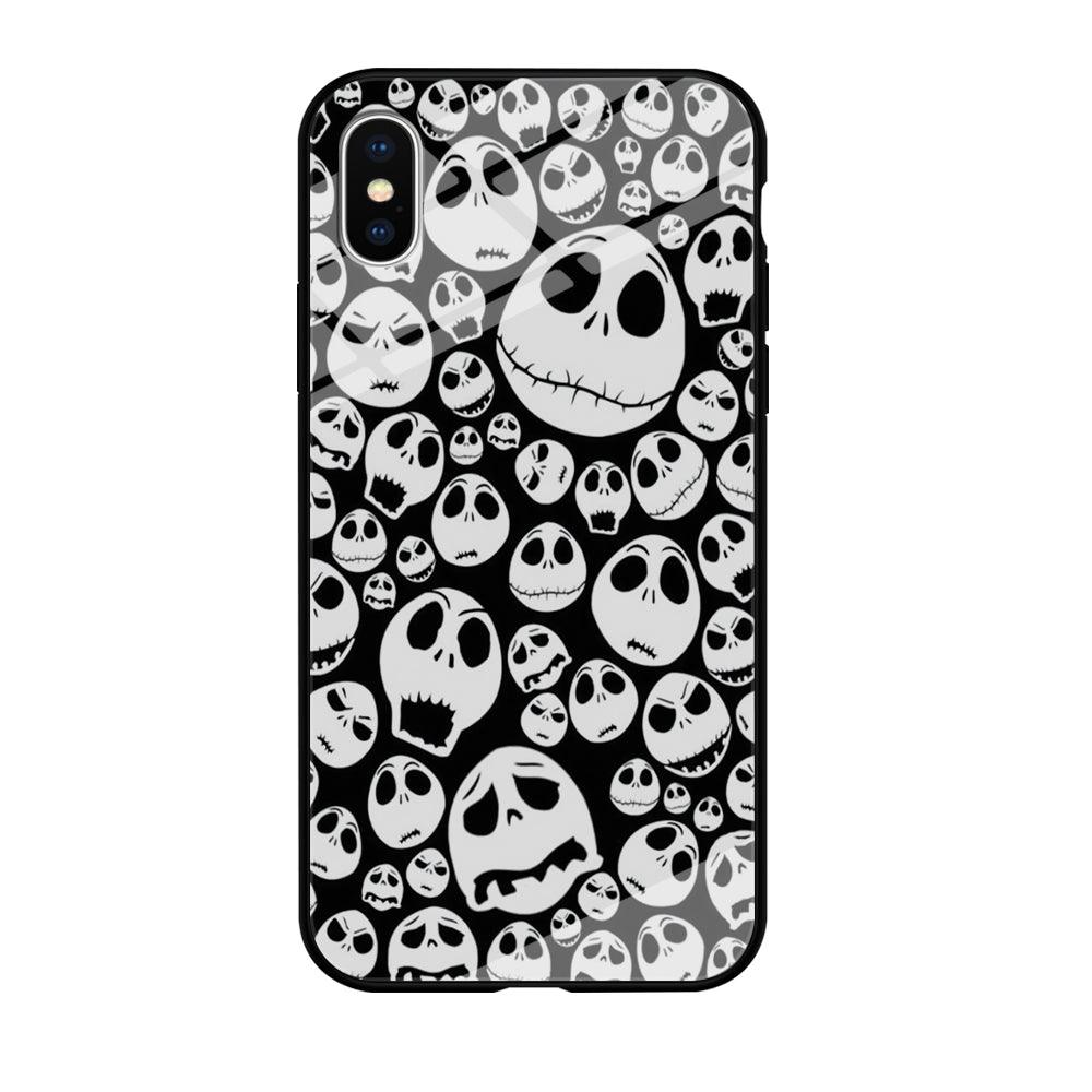 Lots of Face Doodle iPhone Xs Max Case-Tempered Glass Case-Xtracase